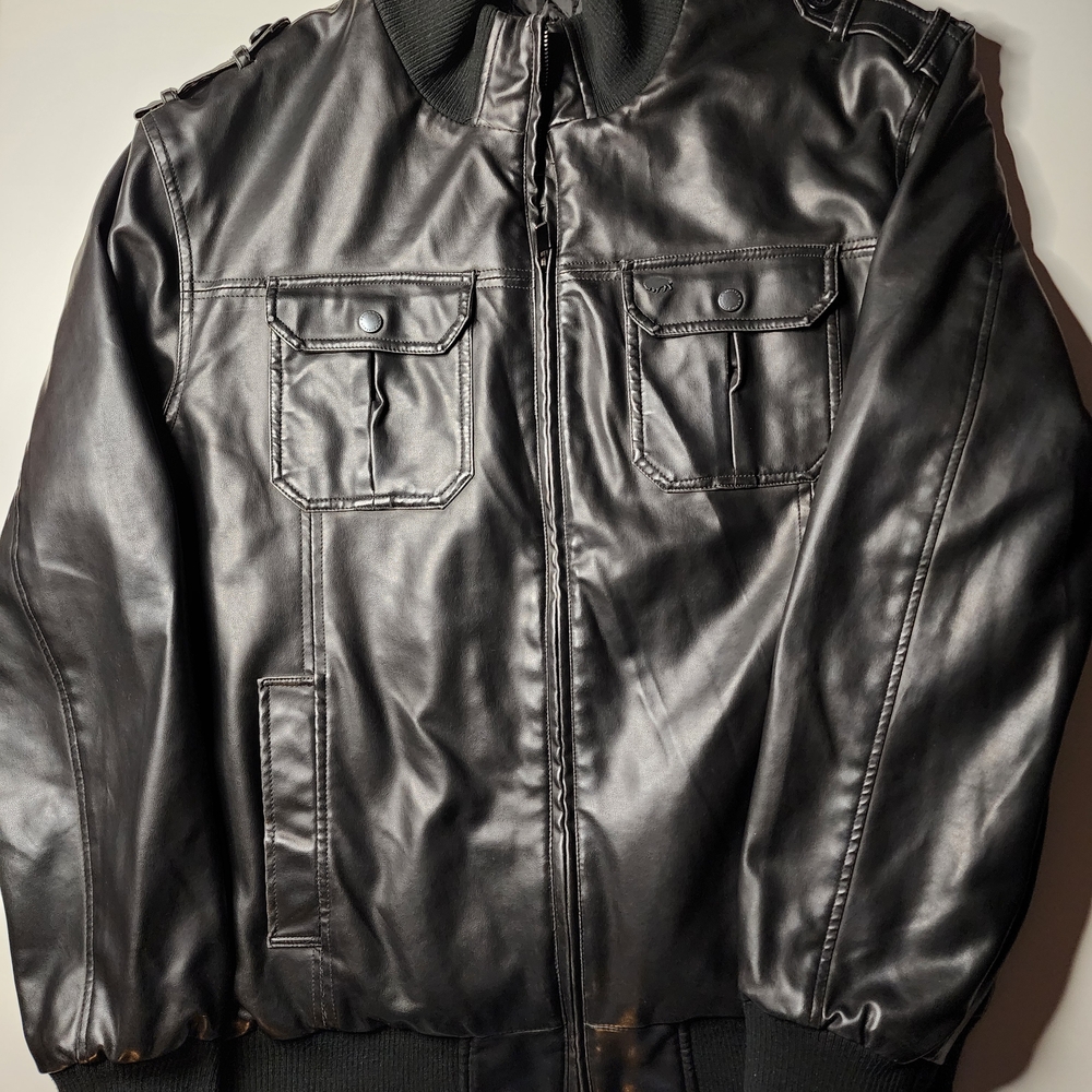 Buffalo David Bitton Black Bomber Jacket - Picture 1 of 4